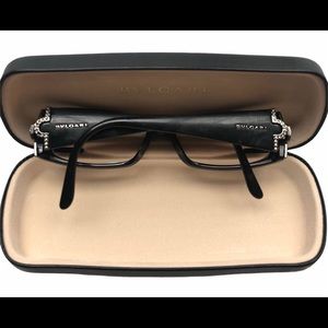 Bulgari 473-b eyeglasses swarovski crystals Black